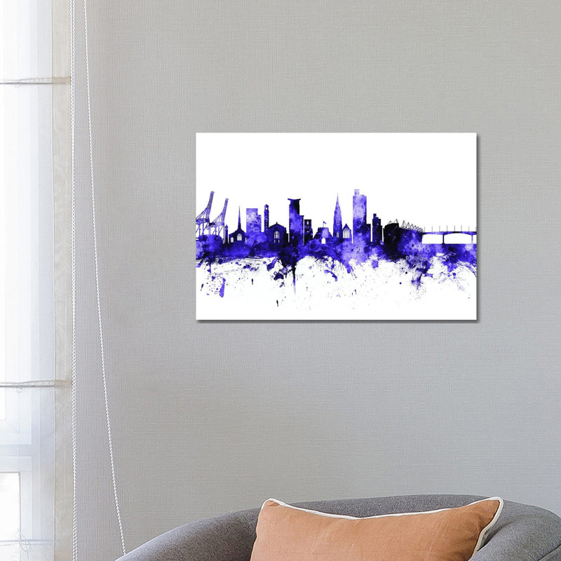 Southampton, England Skyline by Michael Tompsett - Wrapped Canvas Painting, 66.04 cm H x 45.72 cm W