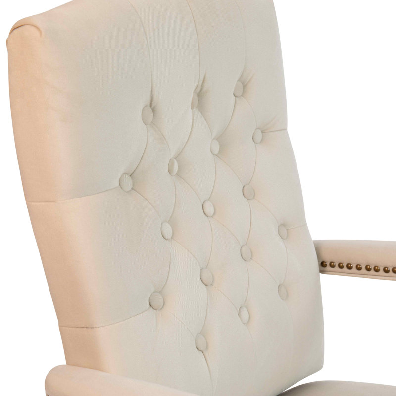  Executive Swivel Office Chair with Arms, White