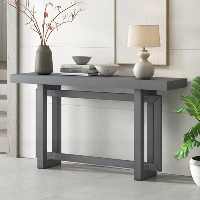 Console Table With Wood Top, Extra Long Entryway Table by Latitude Run