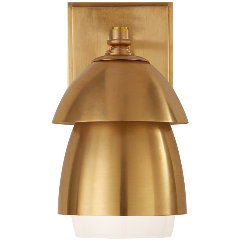 Thomas O'Brien Whitman Small Sconce, Antique Brass