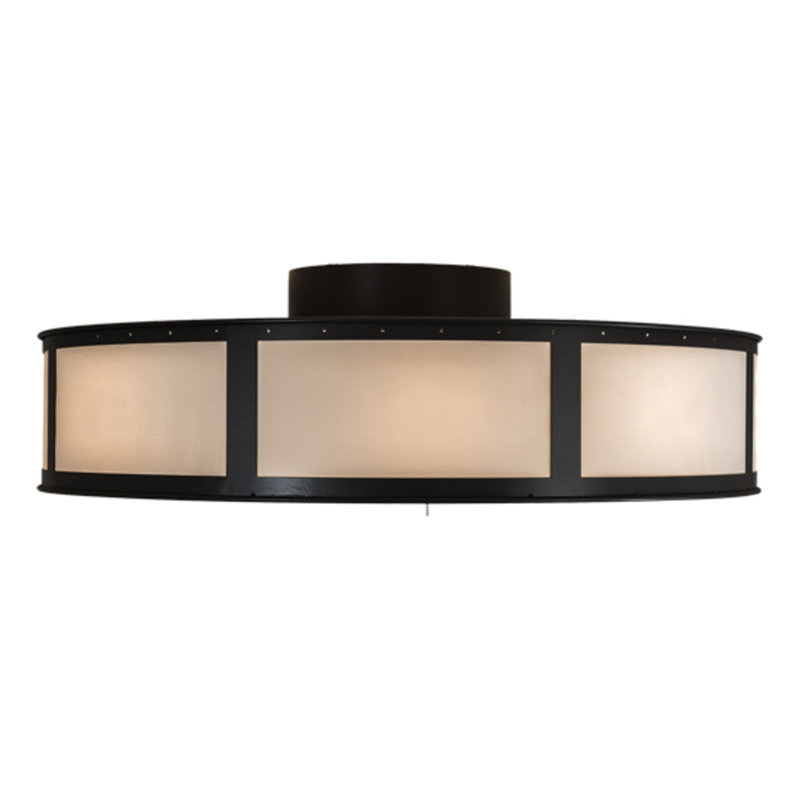 Smythe Craftsman Downrod Flush Mount Ceiling Fan