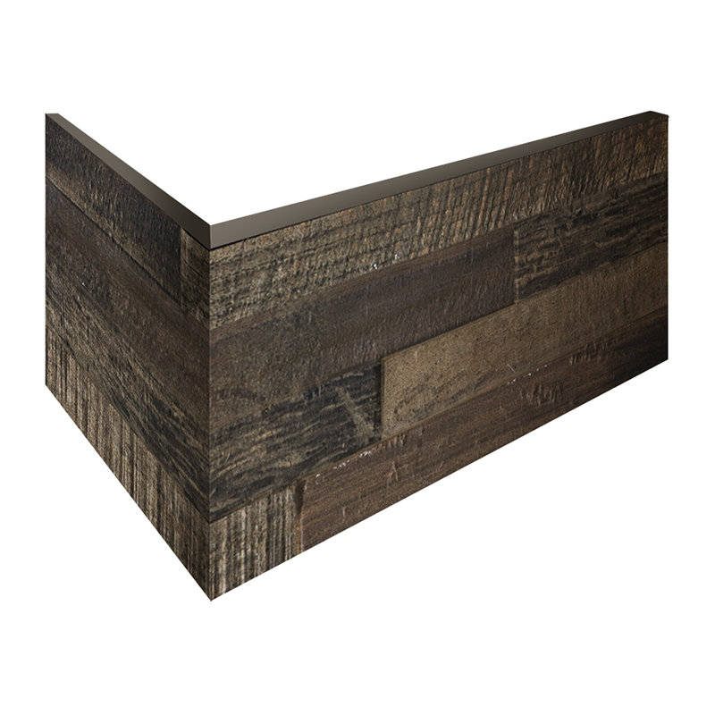Coin pour grand panneau de porcelaine brun mat 3 x 15 Woodworks, Dark Brown