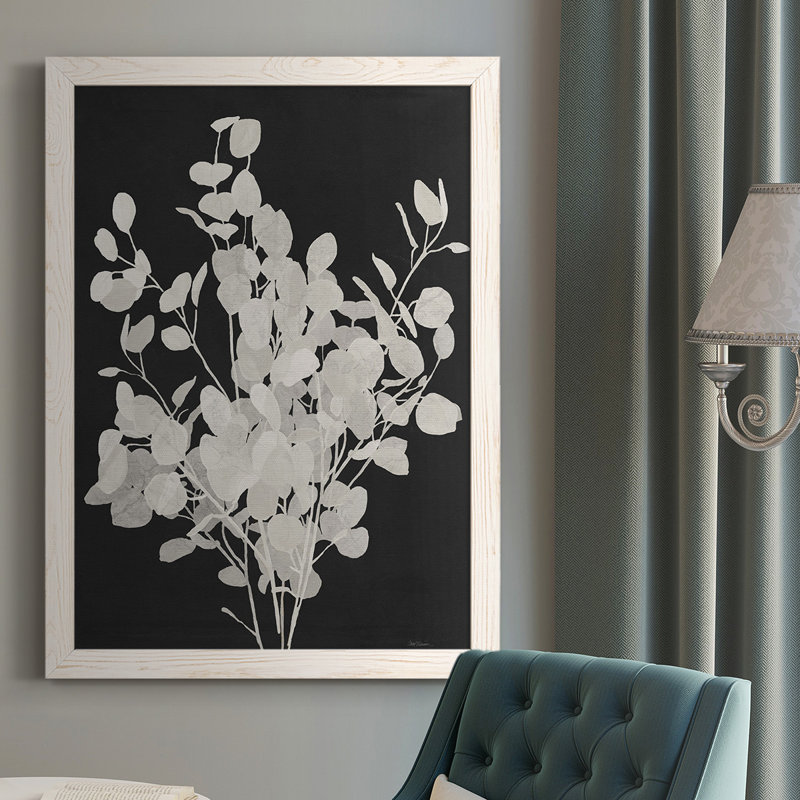 Misty Branches II, reproduction d'art sur toile, Cadre blanc, H 37,5 po x l 27,5 po x P 1 po