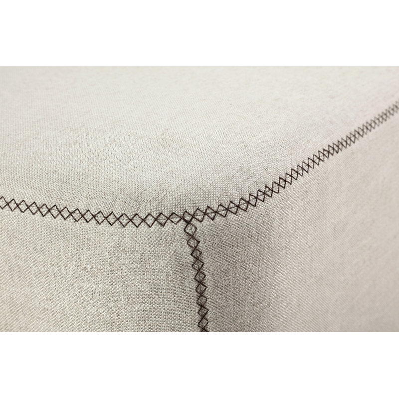 Banc rembourré en mélange de lin Rogin