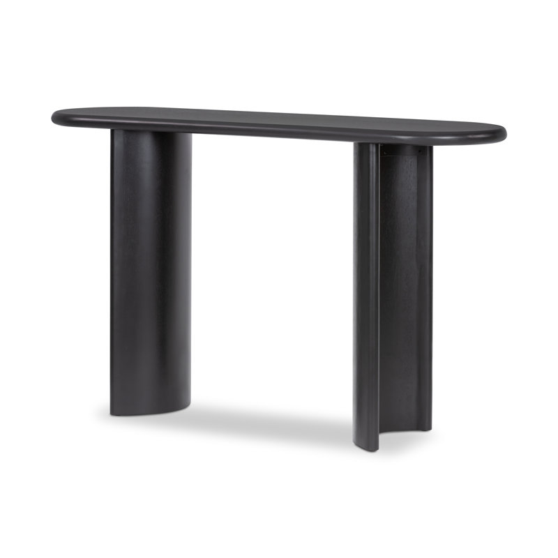 Paden 51'' W Solid Wood Console Table, Aged Black