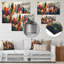 «Cubic Los Angeles Skyline - Los Angeles», art mural en métal MT135173-101159248