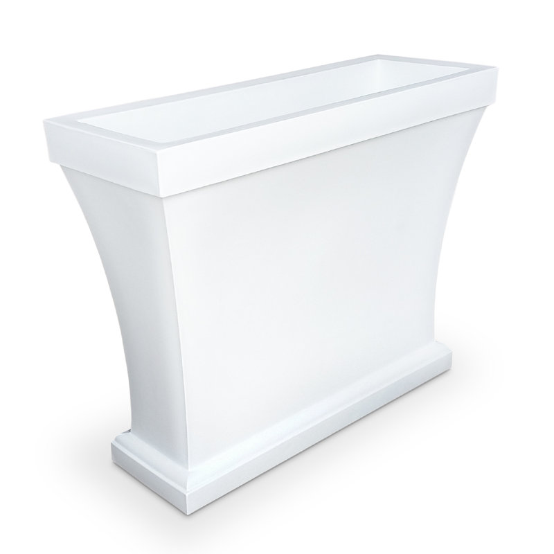 Bordeaux Resin Trough Planter, White