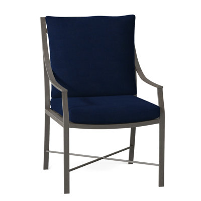 Chaise avec accoudoirs en aluminium Monaco - Gris ardoise