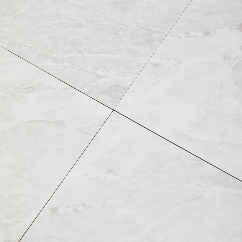 30 x 60cm Set of 28 Stone-effect Self-adhesive PVC Flooring, White