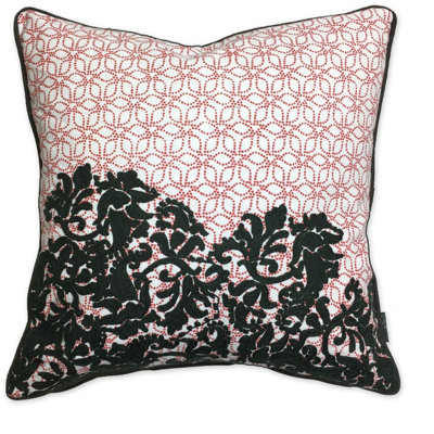 Coussin en coton à motif polynesian Rosenthal