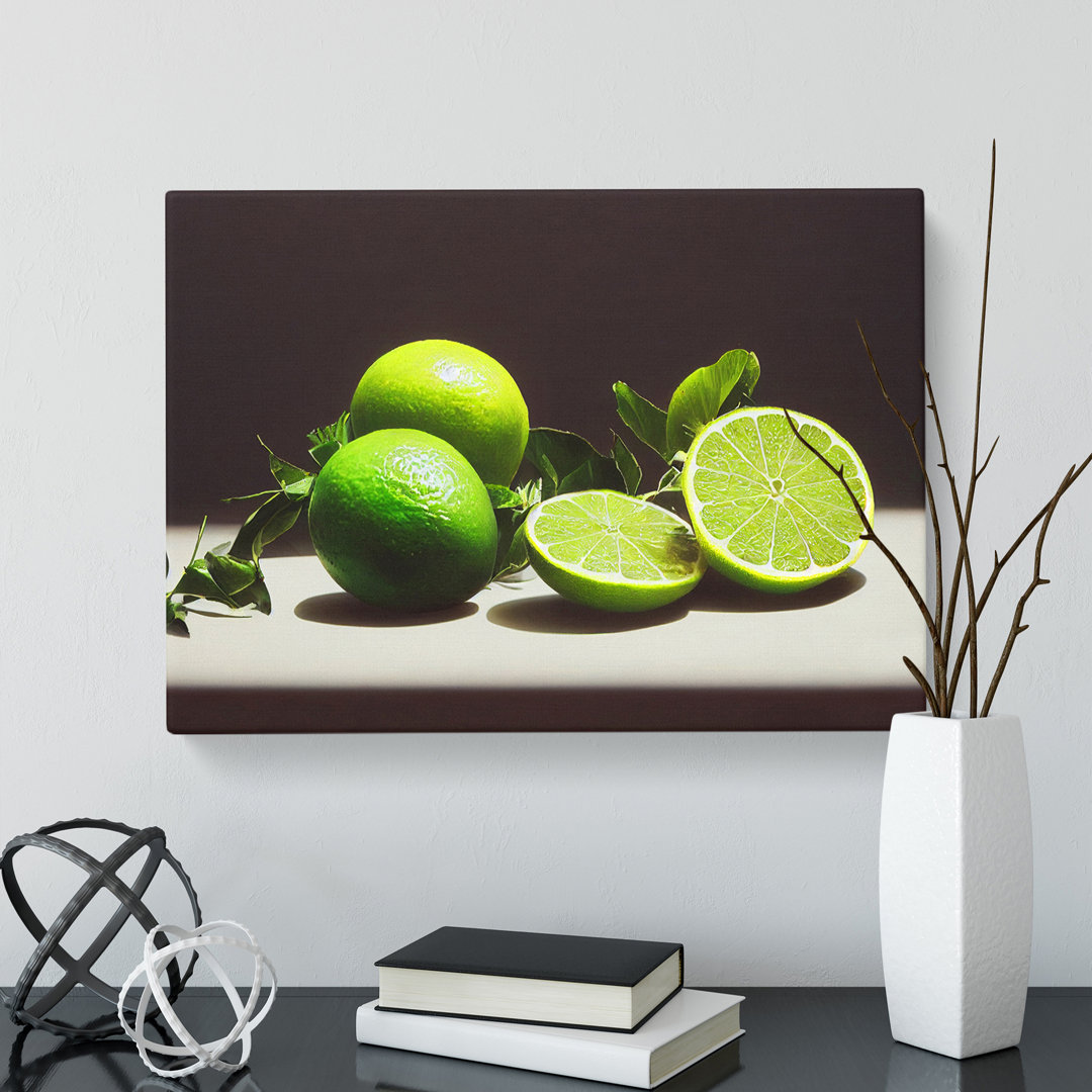 Sliced Lime Fruit - Wrapped Canvas Photograph - Wrapped Canvas