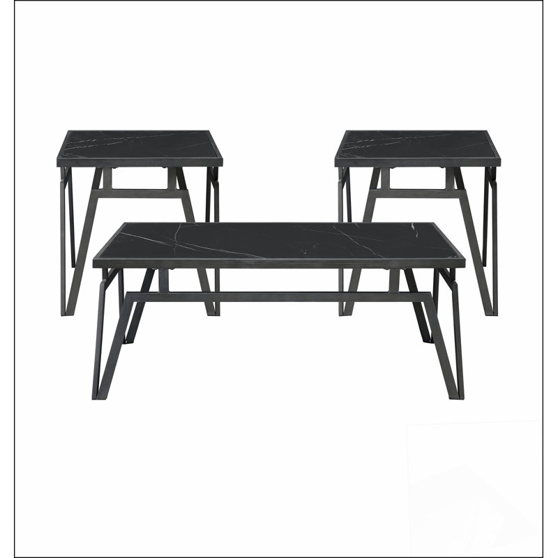 Ensemble de table d'appoint 3 pièces Modern Modern Finish