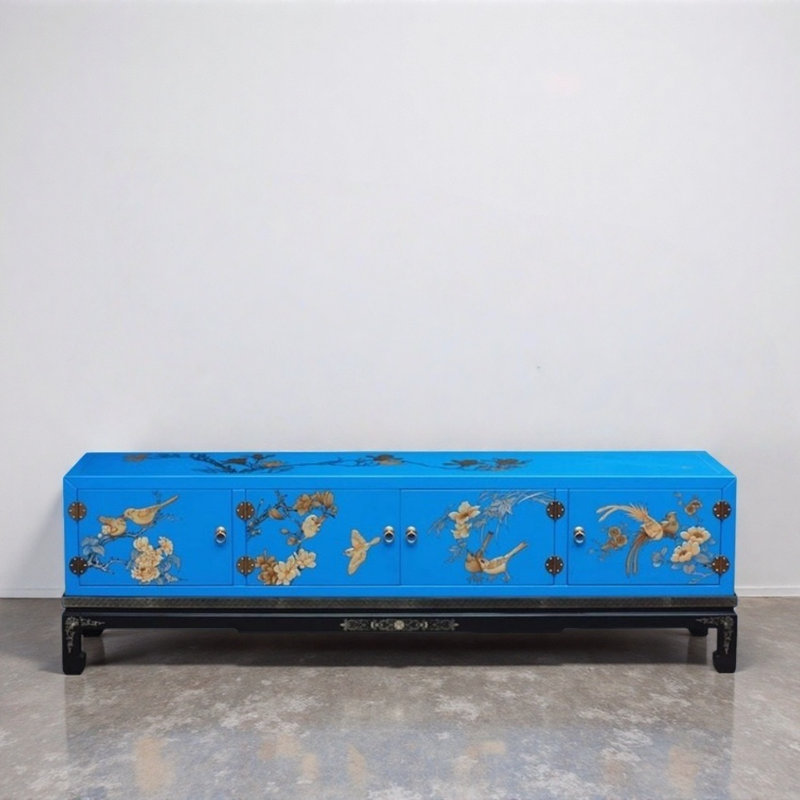 Meuble télé rétro, Bleu