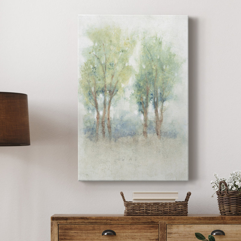 Toile tendue avec châssis de qualité supérieure «Spontane Landscape II» - prête à être accrochée, H 36 po x l 24 po x P 1 po