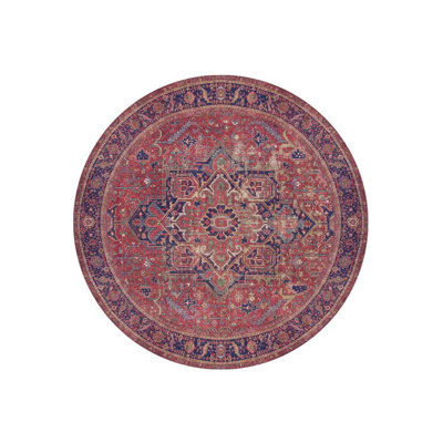 Tapis bourgogne à motifs rétro