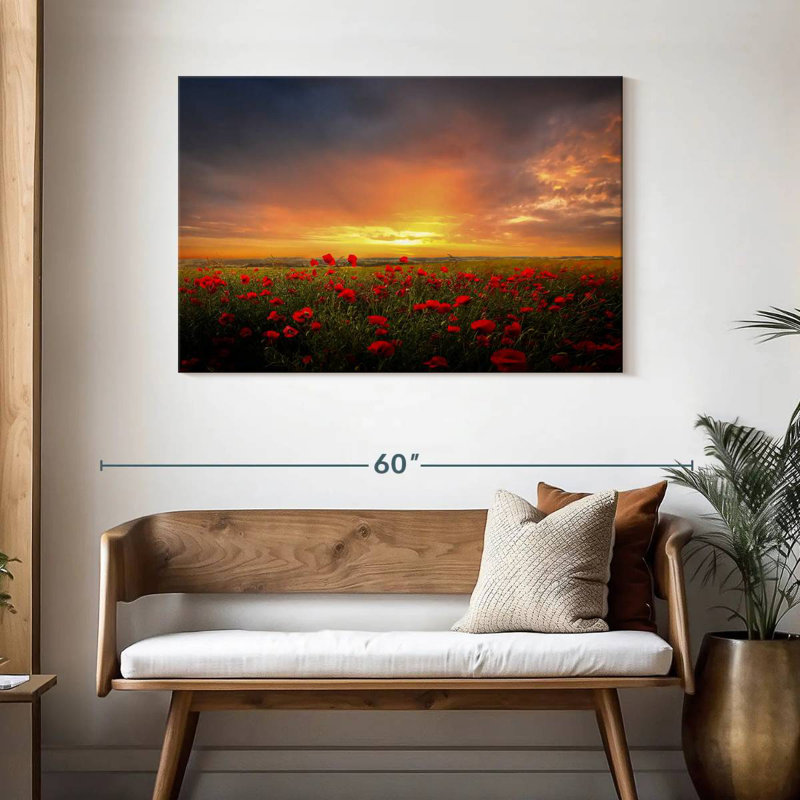 Alvord Denmark Poppy Field, 30" H x 45" W