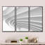 Fractal Bulgy Layered 3D Waves - 3 pièces, cadre flottant, impression sur toile-96061039-96061027