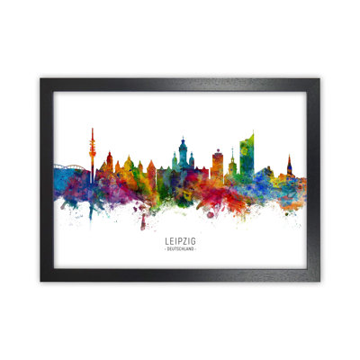 Leipzig Germany Skylineby Michael Tompsett-Graphic Art