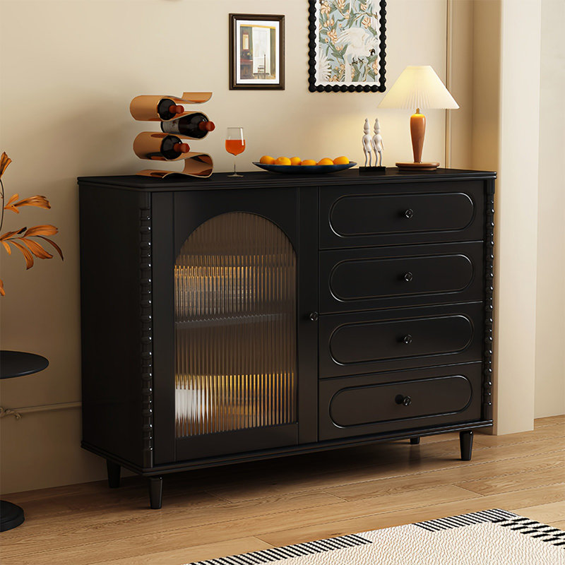 Buffet de rangement de style nordique, Noir