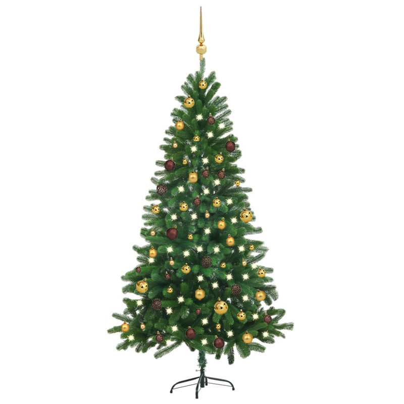 Artificial Christmas Tree with LEDs&Ball Set, 5.91ft H