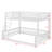 Full XL Over Queen  Floor Bunk Bed Frame Equipped With A Ladder And Safety Guardrails-846130935