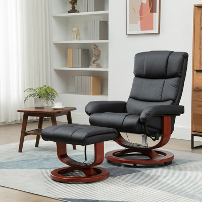 Fauteuil inclinable de massage avec repose-pieds HOMcom