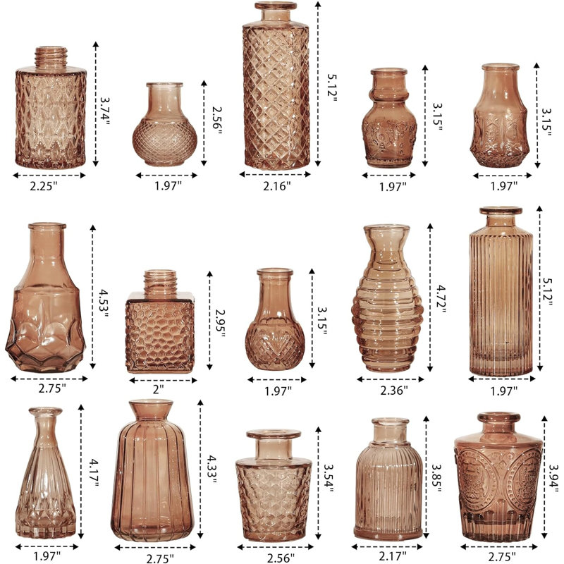 Vase de table en verre Artiana, Amber