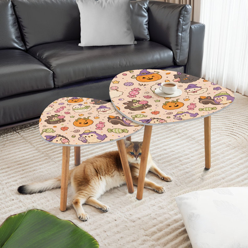 Ensemble de 2 tables basses gigognes Triangle