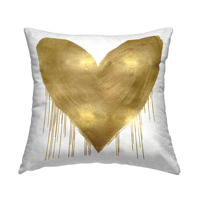 Stupell Industries Modern Glam Heart Shape Outdoor Printed Pillow by Lindsay Rodgers