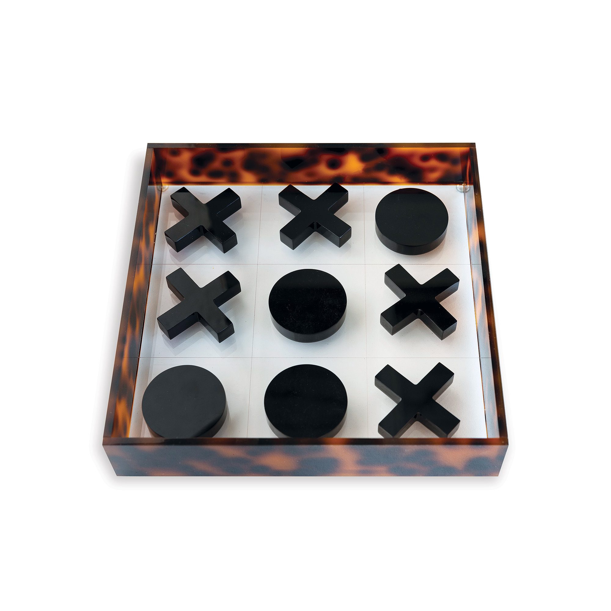2 Player Acrylic Tic Tac Toe, Tortoise