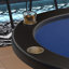Table de poker INO Design 95 "pour jeux de casino avec base de piédestal en acier inoxydable-107678806