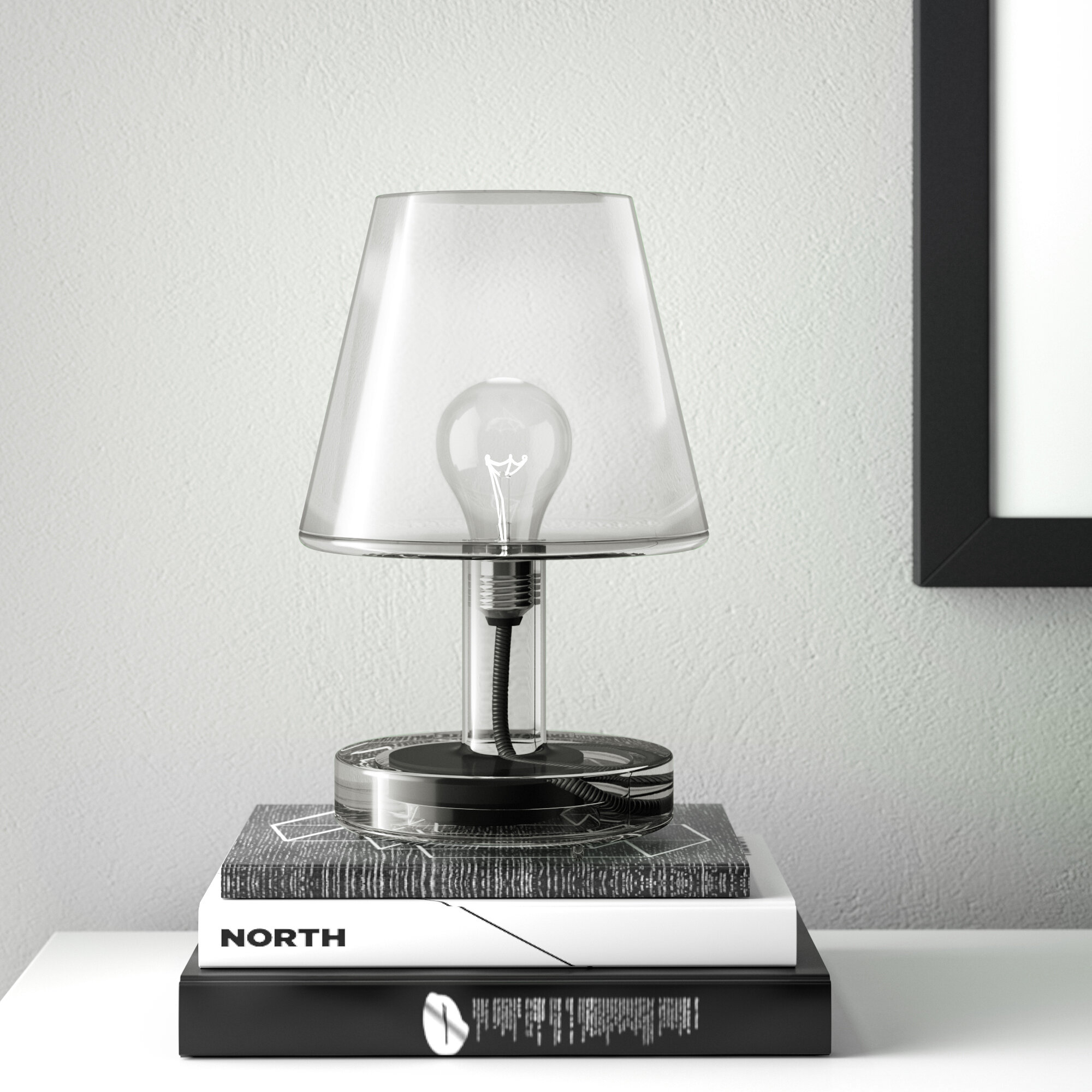 Lámpara inalámbrica Transloetje transparente