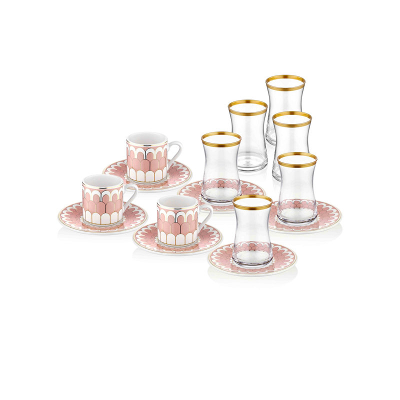 Ensemble de 12 tasses et soucoupes Aydin