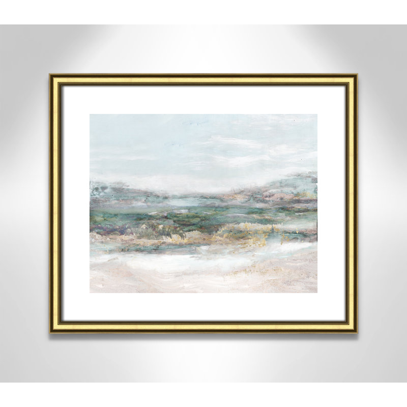 Lori Dazzling by Matina Theodosiou - Painting Print on Canvas, 16" H x 19" W x 0.875" D, Gold Framed Paper, White