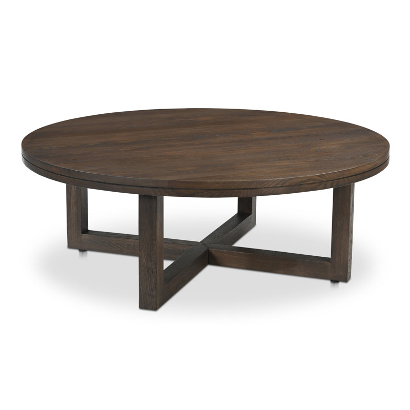 Joel Solid Wood Coffee Table, Dark Brown