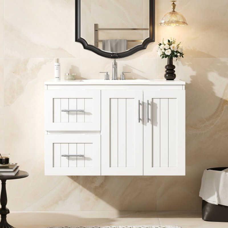 Meuble-lavabo mural 36 po, White
