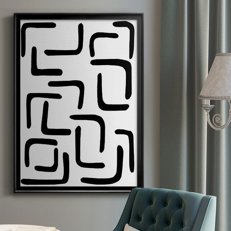 Skillern Shuffle III, reproduction d'art sur toile, H 30,5 po x l 22,5 po, Toile encadrée noire, Pas de tapis