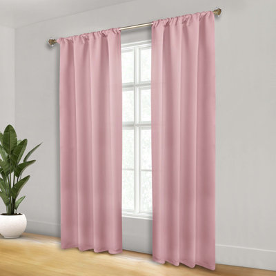 Moriah Millendon Solid Modern Polyester Rod Pockets Room Darkening Curtain Pair