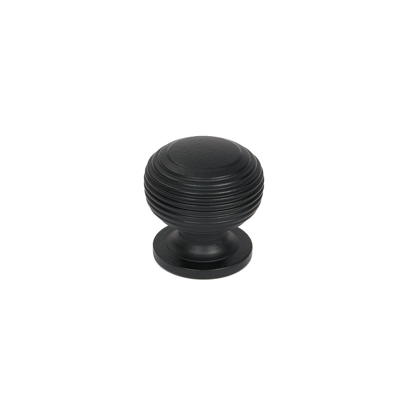 Beehive Cabinet Knob, 1.18" Knob Diameter, Matt Black