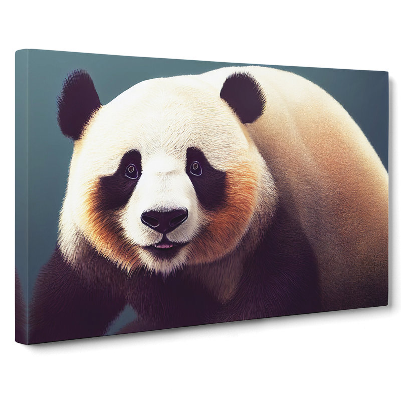 Delightful Panda - Wrapped Canvas, 35cm H x 50cm W x 3cm D