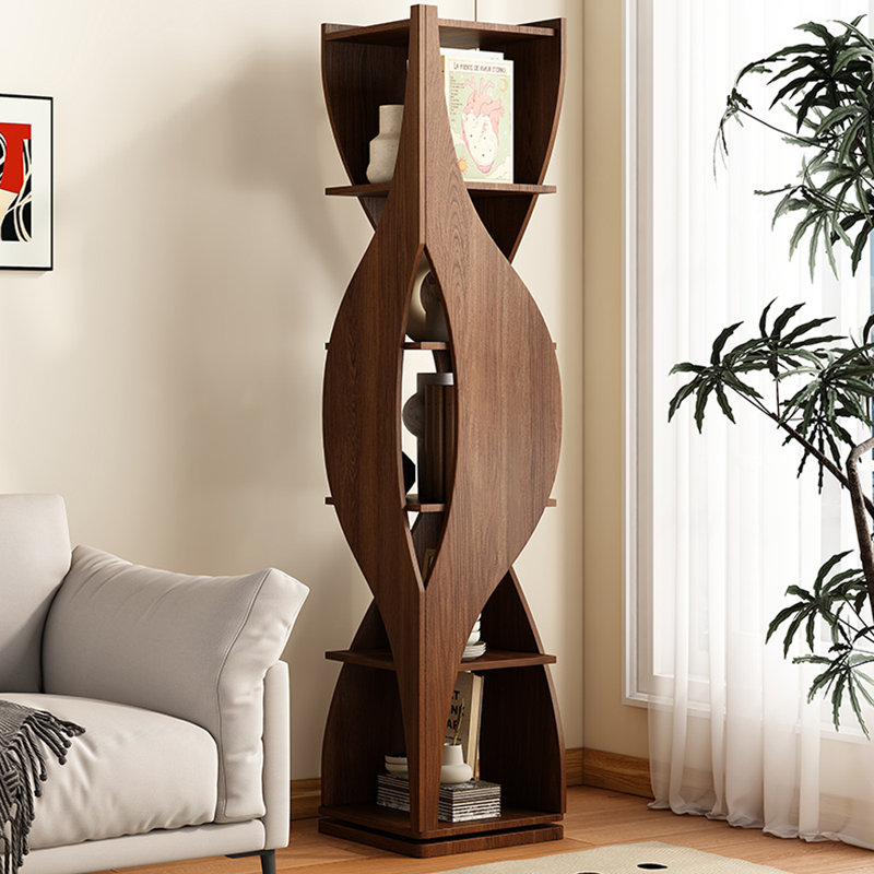 Rotating Bookcase, Dark Brown