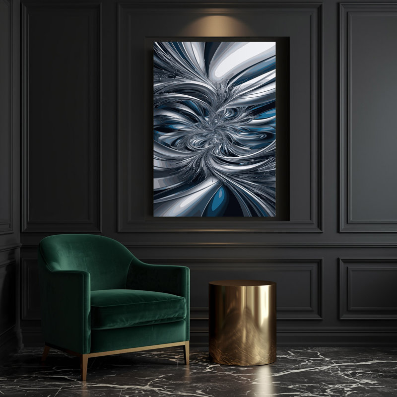 Art numérique sur toile, abstraction numérique 31, H 11 po x l 14 po