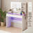 Makeup Vanity with 3-Color Adjustable LED Lighted Mirror & RGB Lighting, Modern Small-Space Vanity Desk with Charging Station, Tempered Glass Top & 2 Drawers-1216942162