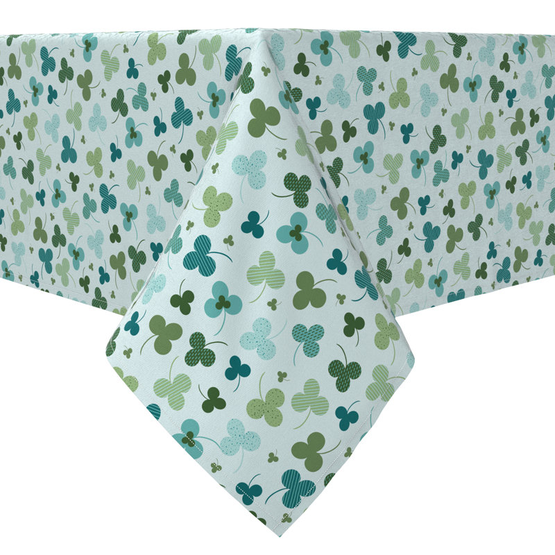 Geonwoo Rectangular Floral Cotton Twill Tablecloth
