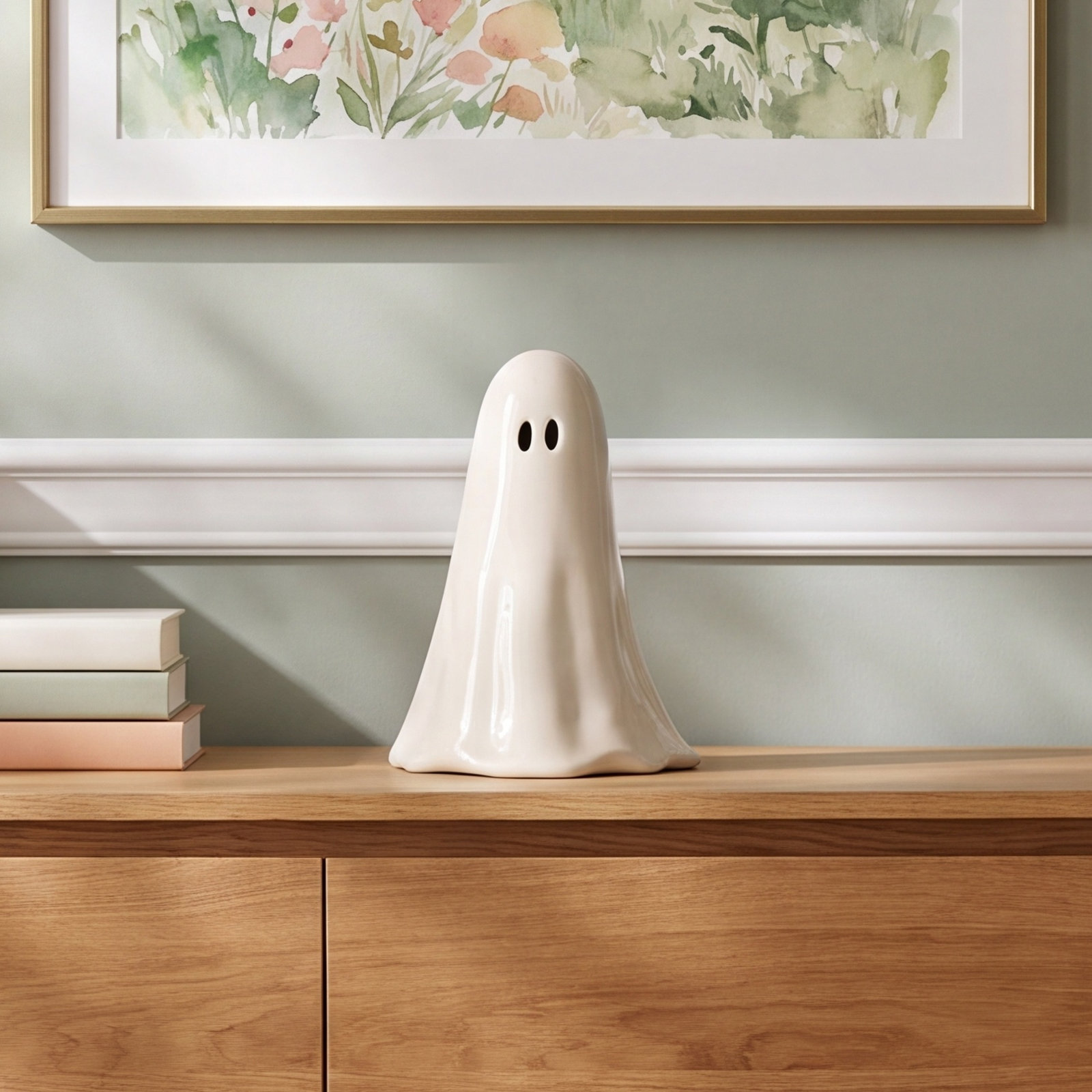 Not So Ghostly Figurine, 5" H x 3.5" W x 3.25" D