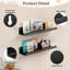 Tablettes flottantes, 4 pièces, noir