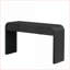 Table basse noire avec 2 tiroirs spacieux Trexm - Douces courbes arrondies, finition facile à nettoyer, pieds réglables et stables-2113411854