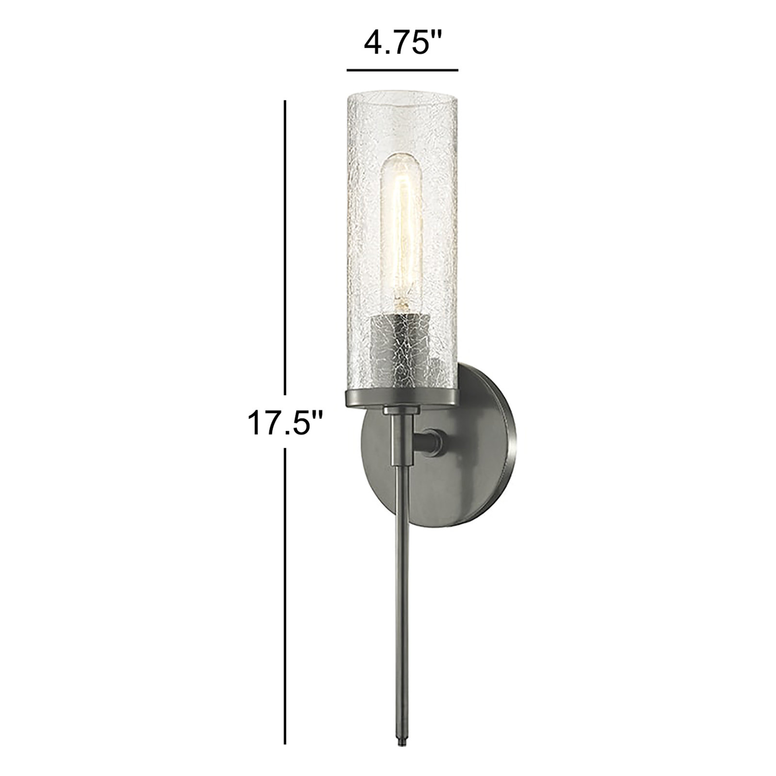 Single Light Glass Dimmable Wallchiere, Old Bronze