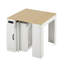 Table de salle à manger extensible avec 3 rallonges amovibles et armoire compacte-747853382-751439159