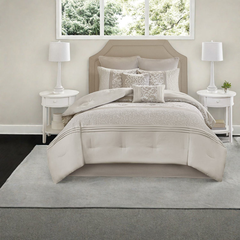 Elegant Neutral Bedding Sets, Ultra-soft Microfiber, Stylish Bedroom Decor